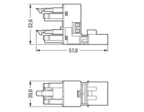 WAGO GmbH & Co. KG h-Verteiler 4-polig Kod. B,hellgrün 890-1682