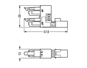 WAGO GmbH & Co. KG h-Verteiler 2-polig Kod. A,weiß 890-1684
