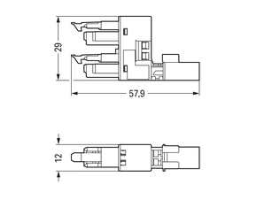 WAGO GmbH & Co. KG h-Verteiler 2-polig Kod. A,weiß 890-1684