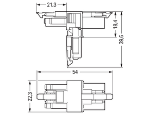 WAGO GmbH & Co. KG T-Verteiler 4-polig Kod. B,grau 890-1731