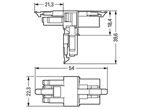 WAGO GmbH & Co. KG T-Verteiler 4-polig Kod. B,pink 890-1733