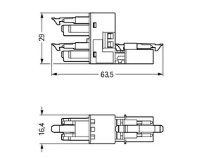 WAGO GmbH & Co. KG h-Verteiler 3-polig Kod. B,hellgrün 890-1762