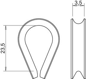 OBO Bettermann Vertr Seilkausche 3mm 946 3 A4