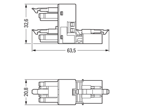 WAGO GmbH & Co. KG h-Verteiler 4-polig Kod. B,hellgrün 890-1782