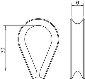 OBO Bettermann Vertr Seilkausche 5mm 946 5 A4