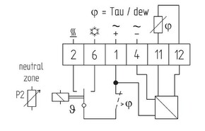 Eberle Controls Klimaregler AC24V 5-30GC je 1S 10A H/K KLR-E 52558