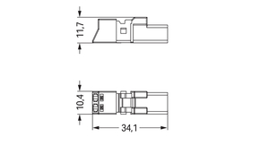 WAGO GmbH & Co. KG Stecker 2-polig Kod. A,schwarz 890-212