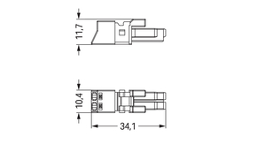 WAGO GmbH & Co. KG Buchse 2-polig Kod. B,hellgrün 890-262