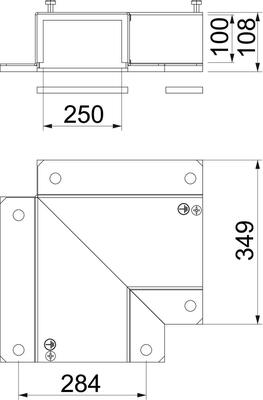 OBO Bettermann Vertr Flachwinkel 100x250mm BSKM-FW 1025