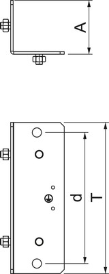 OBO Bettermann Vertr Gegenplatte Außeneck 100x250mm BSKM-GA 1025