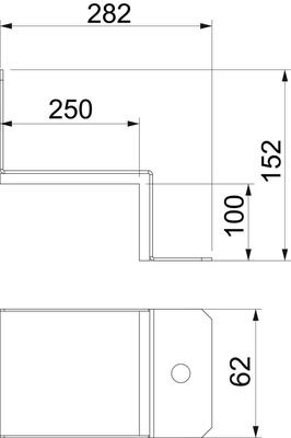 OBO Bettermann Vertr Verbinder mit Dichtung 100x250mm BSKM-VE 1025