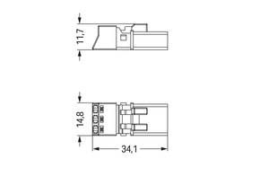 WAGO GmbH & Co. KG Stecker 3-polig pink 890-293/082-000