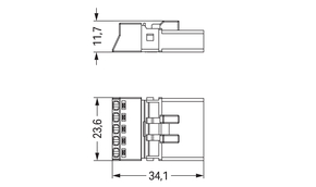 WAGO GmbH & Co. KG Stecker 5-polig Kod. B,pink 890-295
