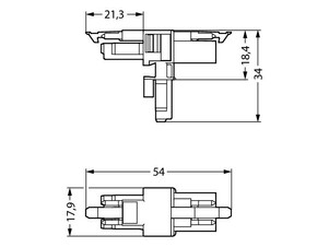 WAGO GmbH & Co. KG T-Verteiler 3-polig Kod. A,weiß 890-656