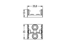 WAGO GmbH & Co. KG Montageplatte 4-polig für Verteiler,weiß 890-674
