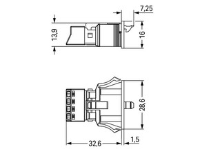 WAGO GmbH & Co. KG Snap-In-Buchse 4-polig,Kod. A,weiß 890-724