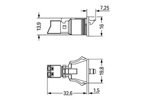 WAGO GmbH & Co. KG Snap-In-Stecker 2-polig,Kod. A,weiß 890-732
