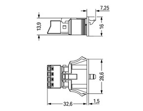 WAGO GmbH & Co. KG Snap-In-Stecker 4-polig,Kod. A,weiß 890-734