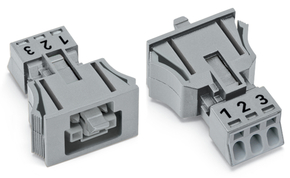 WAGO GmbH & Co. KG Snap-In-Buchse 3-polig,Kod. B,grau 890-743