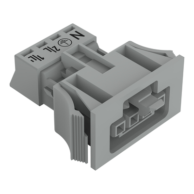 WAGO GmbH & Co. KG Snap-In-Buchse 4-polig,Kod. B,grau 890-744/060-000