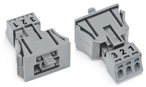 WAGO GmbH & Co. KG Snap-In-Stecker 3-polig,Kod. B,grau 890-753