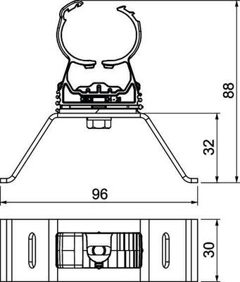 OBO Bettermann Vertr Leitungshalter D=26mm isCon HS 26 PA