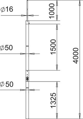 OBO Bettermann Vertr Isolierter Fangmast 4000mm isFang IN 4000