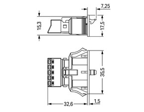 WAGO GmbH & Co. KG Snap-In-Buchse 5-polig,Kod. B,hgn 890-765/073-000
