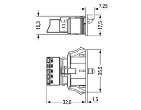 WAGO GmbH & Co. KG Snap-In-Stecker 5-polig,Kod. B,pink 890-795