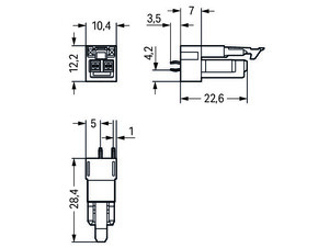 WAGO GmbH & Co. KG Buchse für Leiterplatten 2-polig,hellgrün 890-862