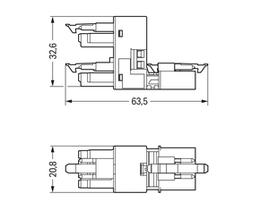 WAGO GmbH & Co. KG h-Verteiler 4-polig Kod. A,schwarz 890-945