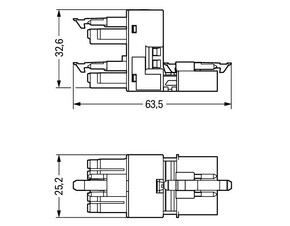 WAGO GmbH & Co. KG h-Verteiler 5-polig Kod. I,blau 890-983