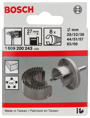 Bosch Power Tools Lochsägen-Set, 8-tlg., 25-68 mm 1609200243