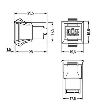 WAGO GmbH & Co. KG Snap-In-Buchse 893-2022