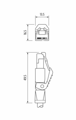 Murrelektronik Steckverbinder RJ45St.0°/RJ45 St.0° 7000-74301-6590300