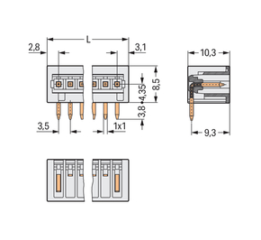 WAGO GmbH & Co. KG Stiftleiste 2p 3,5mm 734-162