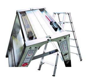 ILLER-LEITER Alu-Stufenstehleiter doppelseitig 2x3 Stu 7103-3